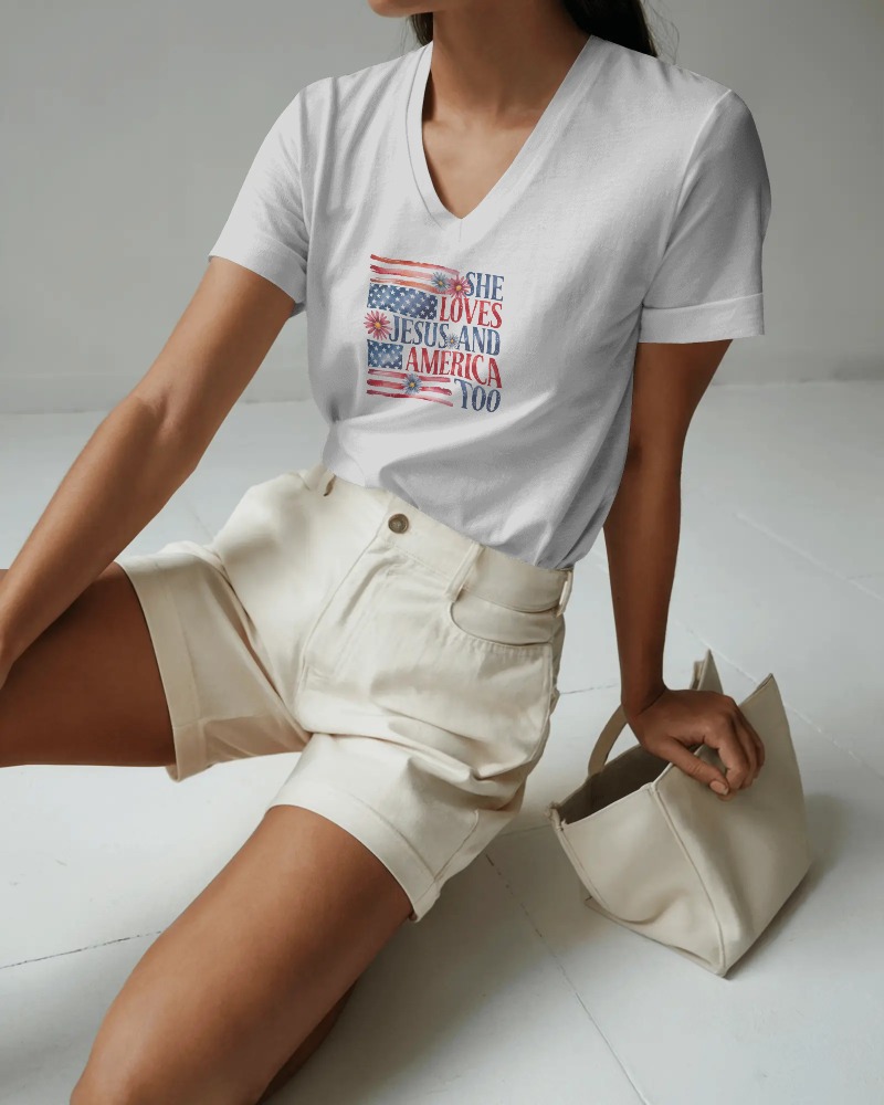 USA Faith Girl - Christian T-Shirt - Image 6