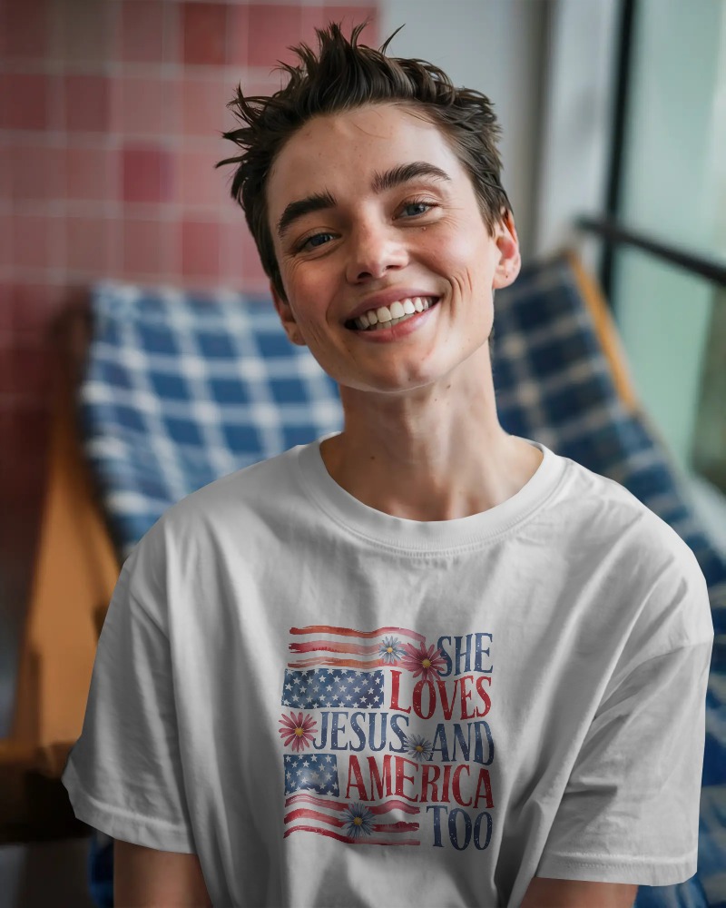 USA Faith Girl - Christian T-Shirt