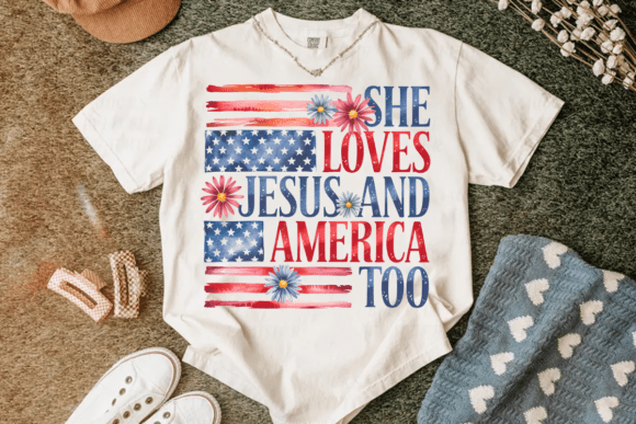 USA Faith Girl - Christian T-Shirt - Image 2