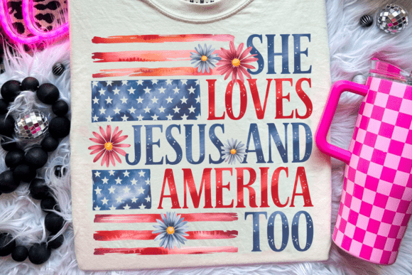 USA Faith Girl - Christian T-Shirt - Image 3